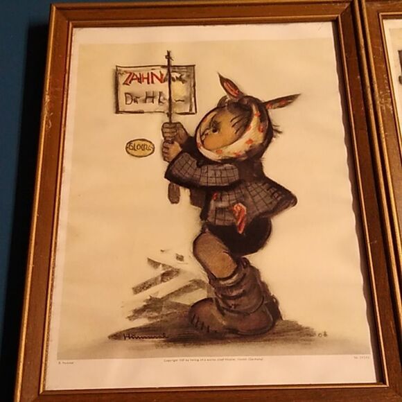 Framed Vintage B Hummel 1939 Art Prints by Verlog Ars sacra Josef Mueller - Picture 2 of 8